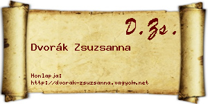 Dvorák Zsuzsanna névjegykártya